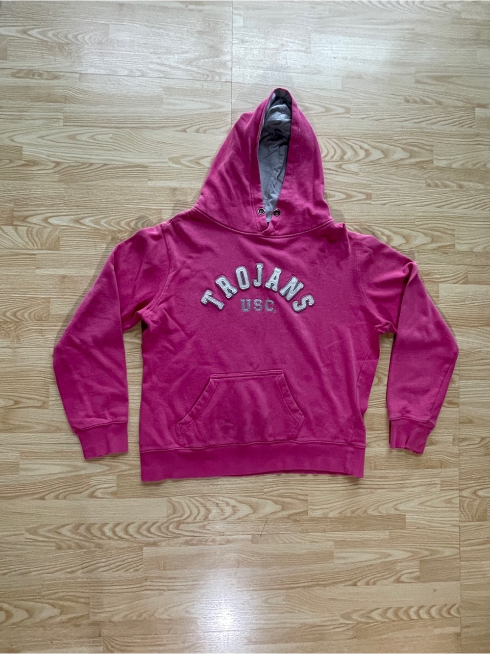 Vintage USC Trojans Pink Pullover Hoodie Sweater, Size L